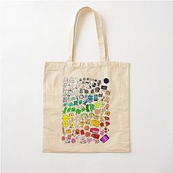 BFDI Inanimate Insanity All Characters Cotton Tote Bag