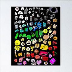 BFDI Inanimate Insanity All Characters Poster