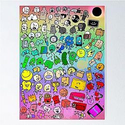 BFDI Inanimate Insanity All Characters Poster