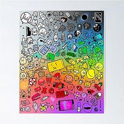 BFDI Inanimate Insanity All Characters Poster