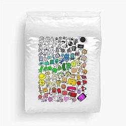 BFDI Inanimate Insanity All Characters Duvet Cover