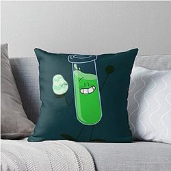 Test tube inanimate insanity throw pillow
