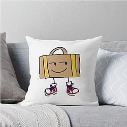 Suitcase Inanimate Insanity Throw Pillow