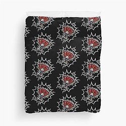 Fan Inanimate Insanity Struck by Lightning Black and White Version Duvet Cover