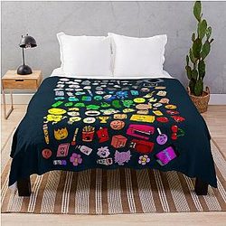 BFDI Inanimate Insanity All Classic Throw Blanket