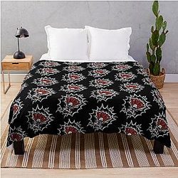 Fan Inanimate Insanity Struck by Lightning Black and White Version Throw Blanket