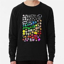 BFDI Inanimate Insanity All Characters Transparent Lightweight Sweatshirt