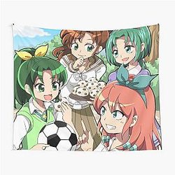 Bishoujo Senshi Sailor Moon, Precure 5, Smile, Akimoto Komachi, Seto Midori, Kino Makoto, Midorikawa Nao, Soccer Ball Tapestry