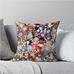 All Chibi Inazuma Eleven Halloween Throw Pillow