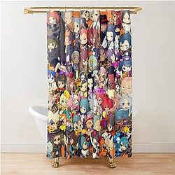 All Chibi Inazuma Eleven Halloween art Shower Curtain