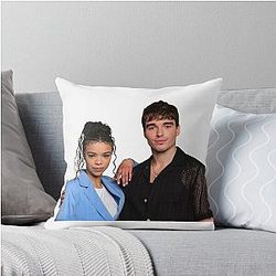 India Amarteifio and Corey Mylchreest Throw Pillow