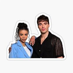 India Amarteifio and Corey Mylchreest Sticker