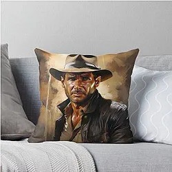 Indiana Jones Art Throw Pillow