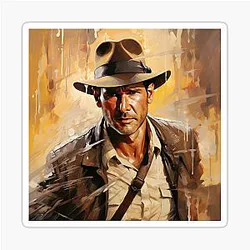 Indiana Jones Artwork Sticker
