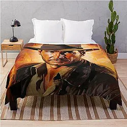Indiana Jones Artwork Throw Blanket