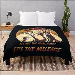 Indiana Jones, Not the Years, It's the Mileage Throw Blanket