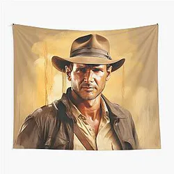 Indiana Jones Painted Tapestry