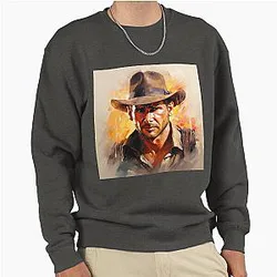 Indiana Jones Paint Artwork Pullover Sweatshirt