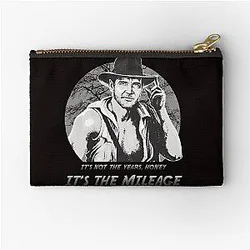 Indiana Jones It's Not the Years Honey It's the Mileage Zipper Pouch