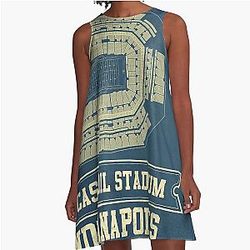 Indianapolis Colts Lucas Oil Stadium A-Line Dress