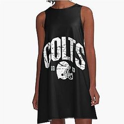 Art Indianapolis Colts A Line Dress