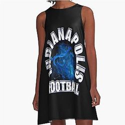 Art Indianapolis Colts A Line Dress