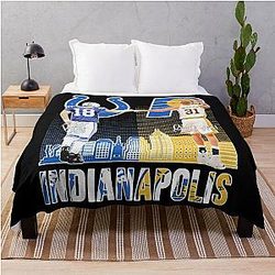 Art Indianapolis Colts Throw Blanket