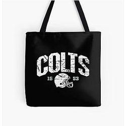 Art Indianapolis Colts Over Print Tote Bag