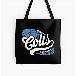 Art Indianapolis Colts Over Print Tote Bag