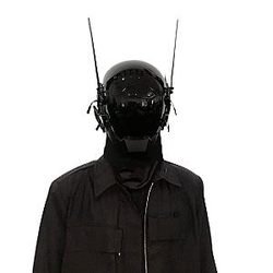Futuristic Punk Cosplay for Men Black Punk Mask Interstellar Samurai Warrior Tech Full Face Cosplay Mask