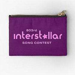 803rd Interstellar Song Contest Pink Zipper Pouch