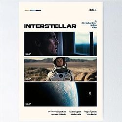 Interstellar Poster - Christopher Nolan Poster - Poster Print - Home Decor - Aesthetic - Minimalist Poster
