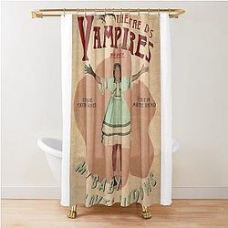 Theatre of the Vampire - Claudia - Interview with the Vampire Poster Shower Curtain