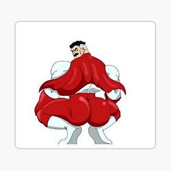 Invincible Thiccc Man Sticker