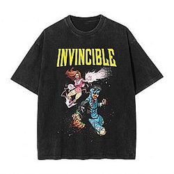 Couple Of Heroes DTNK1404 Washed Invincible T-Shirts