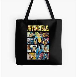 Invincible Retro Print Tote Bag