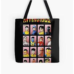 Invincible Superhero Character All Over Print Tote Bag