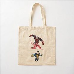 Invincible vs. Omni-Man Clash of the Titans Cotton Tote Bag