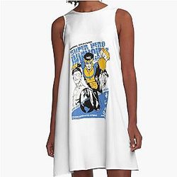 Invincible Universe Cartoon Omni Man A Line Dress