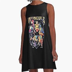 Invincible Mark Superhero Comic Book A Line Dress