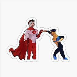 Invincible vs Omni-Man Sticker