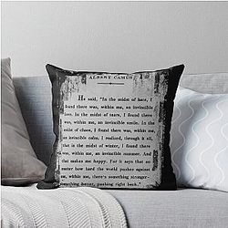 Albert Camus: An Invincible Summer Throw Pillow