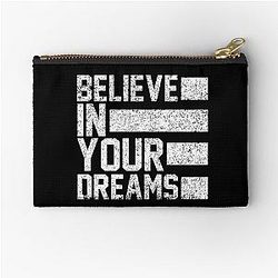 Believe in your dreams Vintage Black White Zipper Pouch