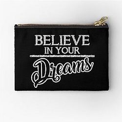 Motivational Quotes for Success in Life Believe in your dreams Zipper Pouch