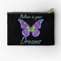 Believe in your dream with colorful butterfly Zipper Pouch