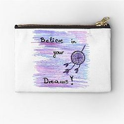 Believe In Your Dreams Dreamcatcher Quote Zipper Pouch