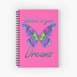Believe in your dreams colorful butterfly notebook