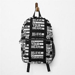 Believe in your Dream - Vintage Black and White Backpack