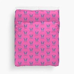 Believe in Your Dreams Quote with Colorful Butterfly Duvet Cover
