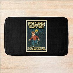 Fear of the Dark - Retro Horror Comic Style - Iron Maiden Inspired Artwork Bath Mat